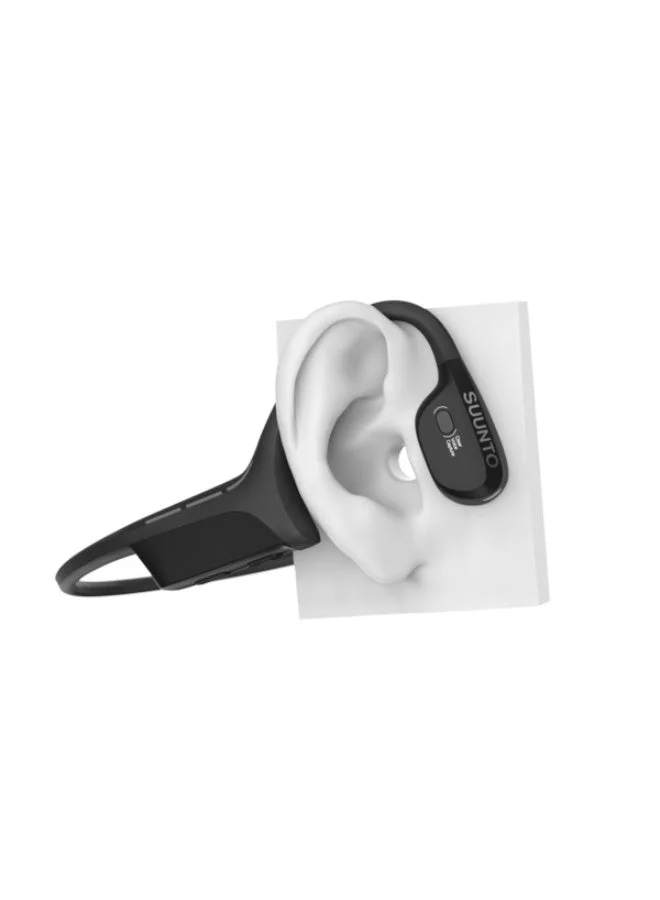 Suunto WING Open Ear Wireless Headphones | Lightweight & Stable, With LED & Smart Head Movement Control, IP67 Water Resistant, Easy & Comfortable Wear,  Made for Outdoor Adventures, Sports Wear - Black
