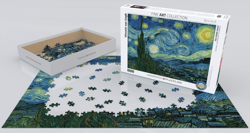 Eurographics Starry Night by Vincent Van Gogh 1000-Piece Puzzle - Image 2