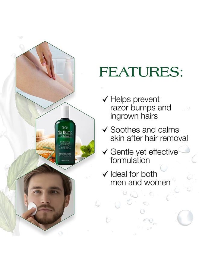 GiGi حل موضعي لتنعيم البشرة بدون نتوءات، يساعد في منع حروق الحلاقة، النتوءات الشعرية، والشعر المنغرز بعد إزالة الشعر بالشمع أو الحلاقة، يهدئ ويخفف البشرة، مناسب للرجال والنساء، 4 أونصات سائلة - 1 عبوة - Image 4