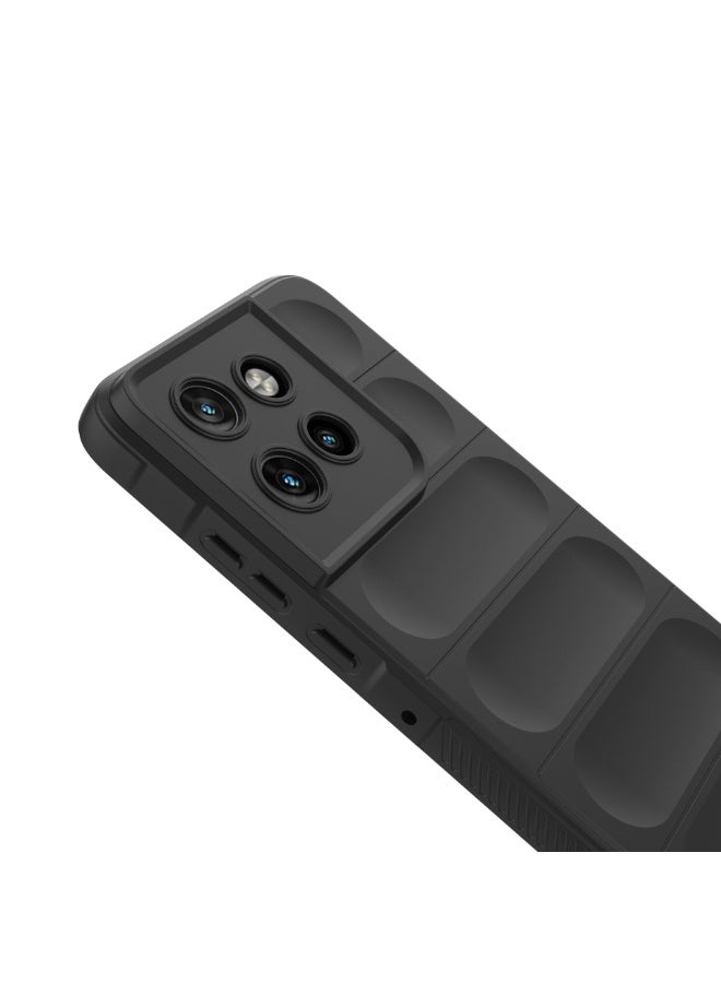 for Motorola G75 5G Case Cover, Heavy Duty 4D Striped Pattern Sensory Soft Silicone Full Portection Shockproof Phone Case for Motorola G75 5G, Black - Image 5