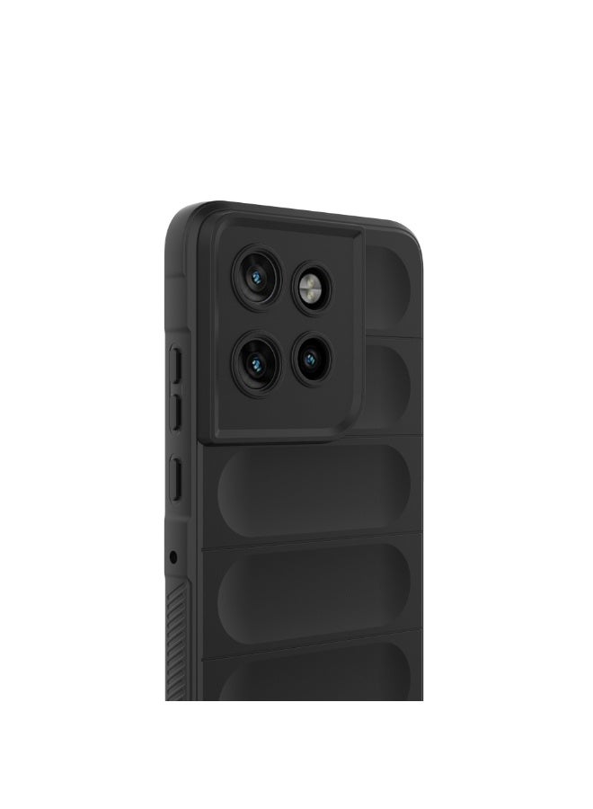 for Motorola G75 5G Case Cover, Heavy Duty 4D Striped Pattern Sensory Soft Silicone Full Portection Shockproof Phone Case for Motorola G75 5G, Black - Image 3
