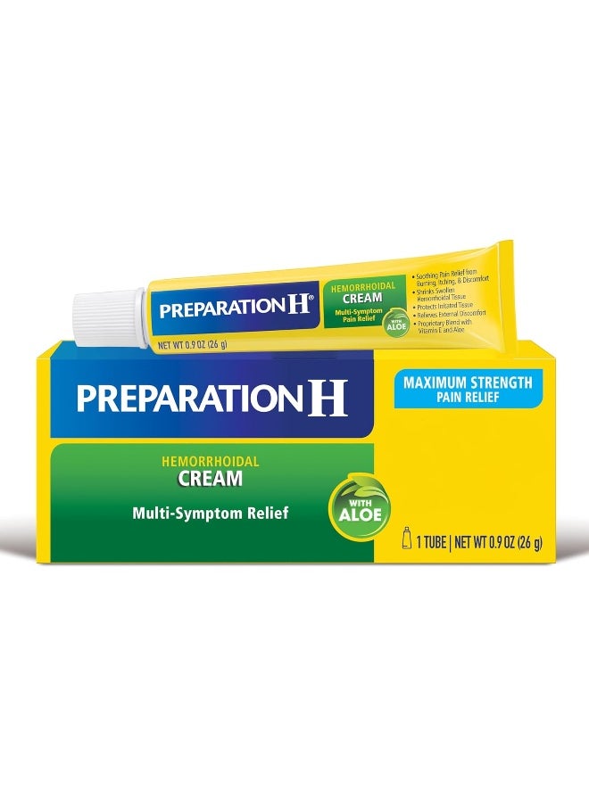 Preparation H Hemorrhoid Symptom Treatment Cream 0.9Oz  - Image 1
