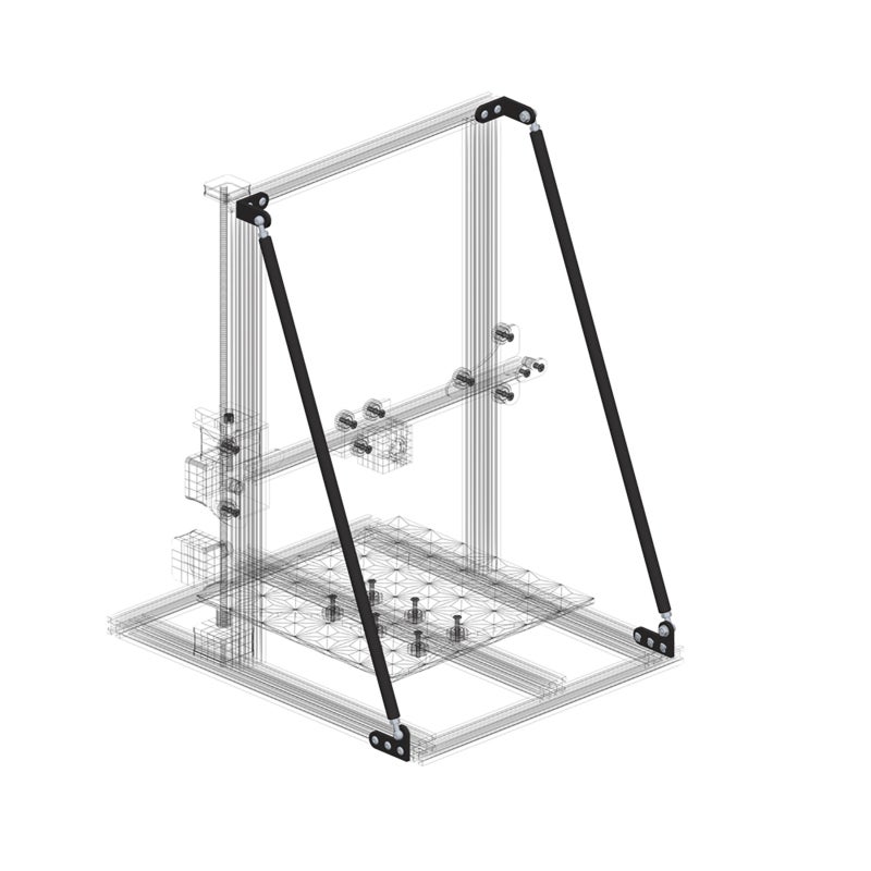 مجموعة قضبان الدعم المطورة لأجزاء الطابعة ثلاثية الأبعاد، متوافقة مع Creality 3D CR-10/CR-10S/CR-10 S4/CR-10 S5 وAlfawise U10/U20 وTEVO Tornado وAnet E12 - Image 1