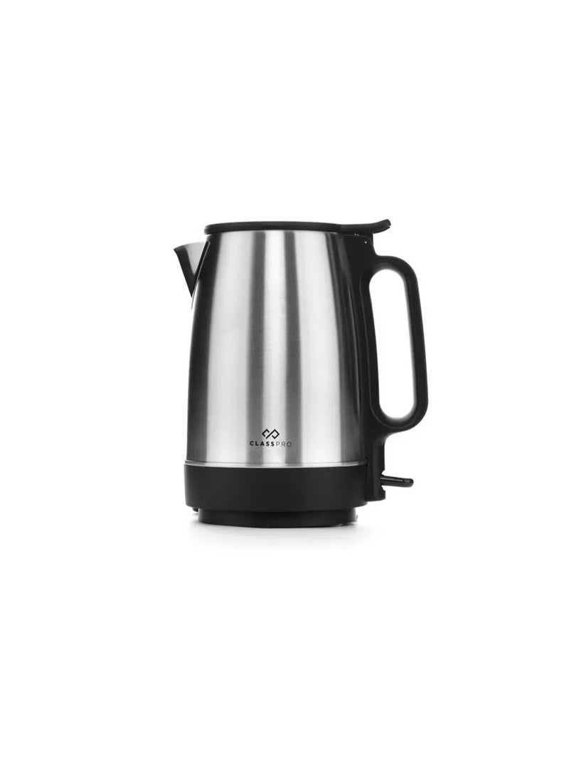 ClassPro Kettle 1.7L, Stainless Steel Body, 1850-2200W, Black - Image 1