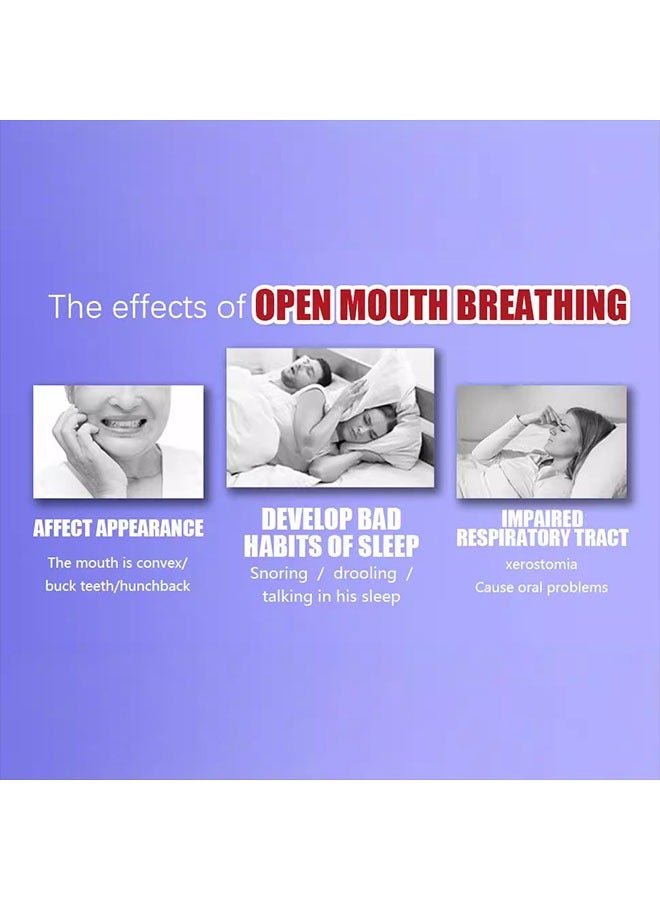 Mouth Tape for Sleep Apnea 30 pcs, Prevents Snoring, Enhances Sleep Quality, Helps Relieve Congestion, Improves Oral Health, Works With Facial Hair - Image 4