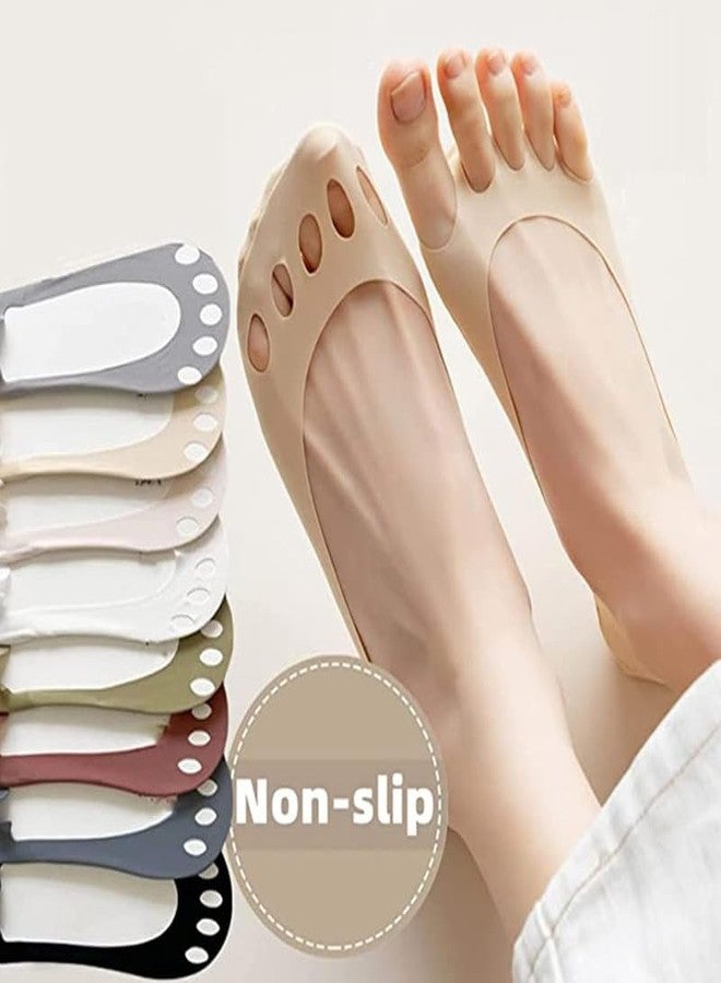 MIKONIKO Women's Foot Cover, 2-Way Pump Socks, Set of 4, Toe Socks, 5 Toe Socks, Shallow Shoes, No Toes, Anti-Slip, Hard to Slip Off, Invisible Socks - Image 4