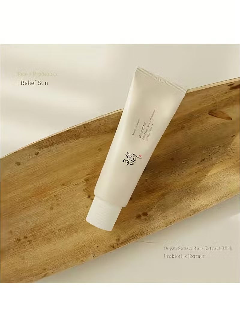Korean Moisturizing Sunblock 50ml - Relief Sun | SPF50+ PA++++ Rice + Probiotics - Image 5