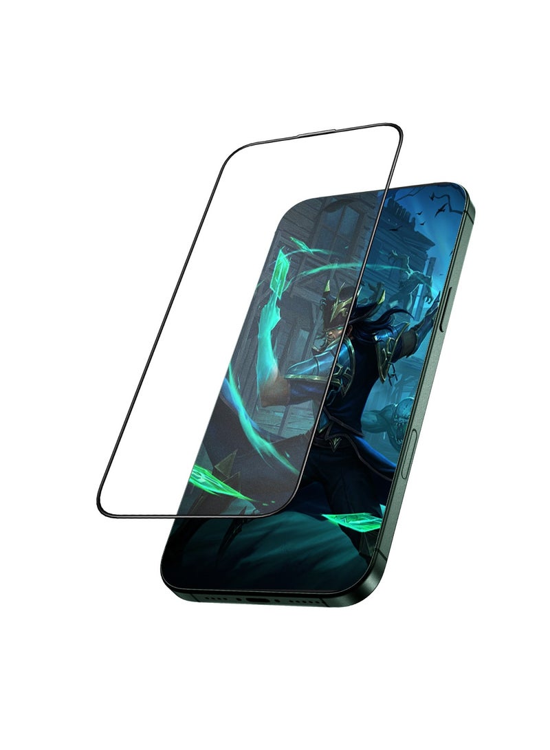 GREEN LION 3D Silicone Plus Advanced Privacy Edge Glass for iPhone 16 Pro / Bubble Free / Anti Fingerprint / Grease Resistance / Anti Scratch / Ultra Hardness / Full Coverage / Blocked Side Viewing / Highly Responsive / Crystal Clear - Black - Image 2