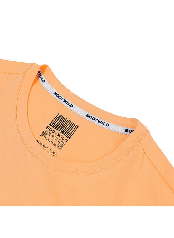 Bodywild Couple Matching Comfortable Base Layer Wearable Short-sleeve Fashion T-shirt Zbn12qu1 Orange 180 - Image 3
