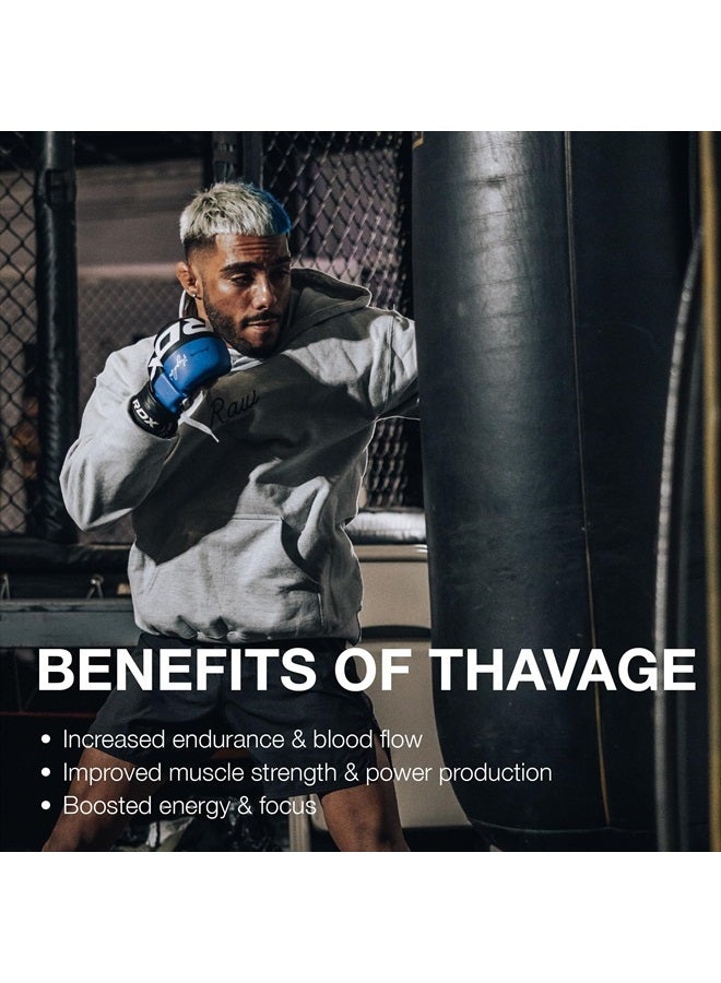 Raw مسحوق ما قبل التمرين، ثافاج (بيتش بوم) - مكمل غذائي رياضي كريس بومستيد للرجال والنساء - سيبوم ما قبل التمرين للتمرين، الترطيب، التركيز الذهني والطاقة - 40 حصة - Image 5