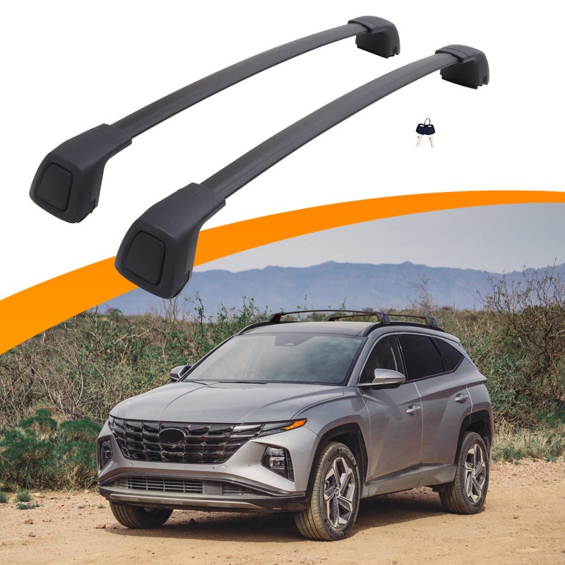 Snailfly Upgraded Crossbar Fit for 2022 2023 2024 2025 Hyundai Tucson SE SEL N Line Limited NX4 Roof Rack Rail Cross Bars Accessories with Lock