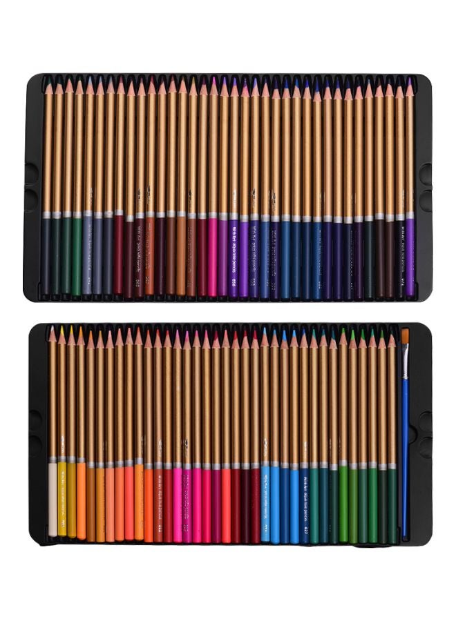 Pack Of 72 Colored Pencils Set With Storage Box Blue/Gold/Black - Image 1