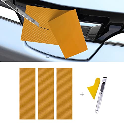 LANZMYAN Compatible with Bowtie Logo Wrap Stickers Cut-Your-Own Emblem Overlay DIY Decals for Chevy 3PCS Gold - Image 2