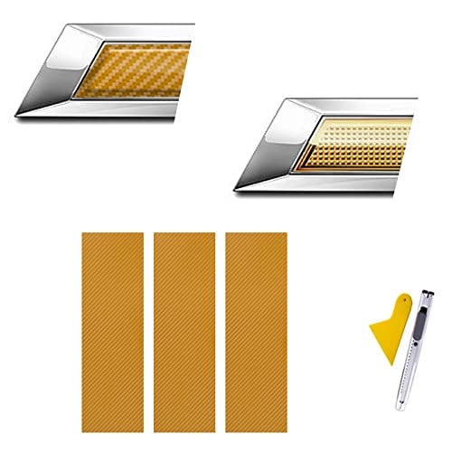 LANZMYAN Compatible with Bowtie Logo Wrap Stickers Cut-Your-Own Emblem Overlay DIY Decals for Chevy 3PCS Gold - Image 1