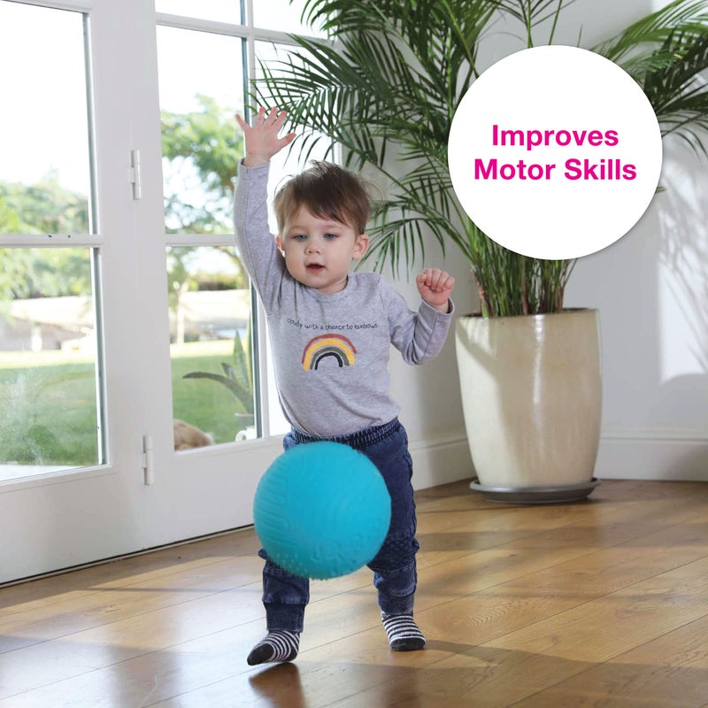Edushape Multi Textured Tactile Developmental Sensory Ball - Knobby Spiky Bouncy Bumpy Squeezable - Image 5