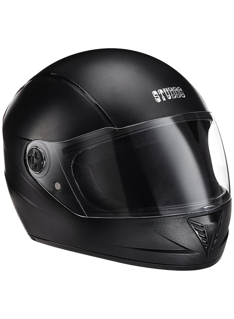 STUDDS Full Face Motorcycle Helmet Black Size L High Impact ABS Shell EPS Protection Ventilated Design Quick Release Strap - Image 1