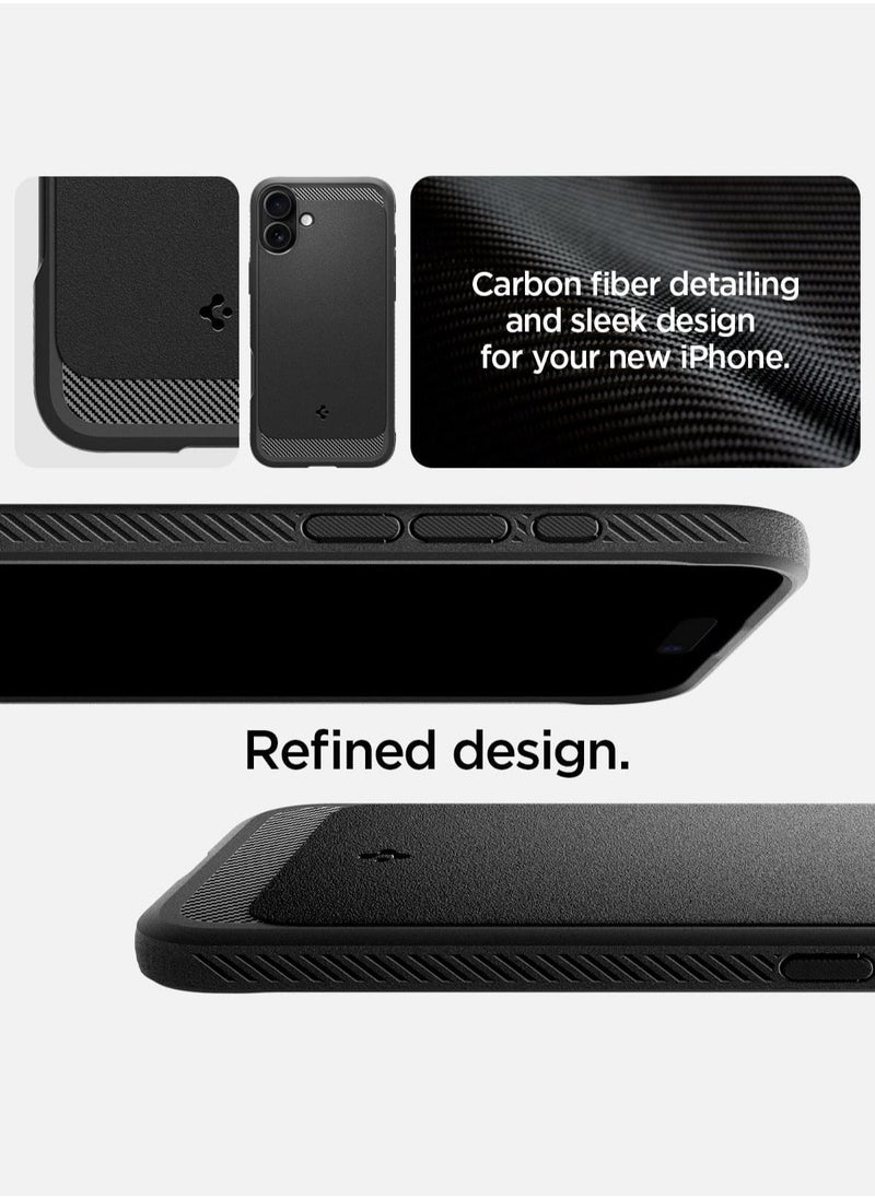 Spigen غلاف مقاوم للصدمات مع تقنية ماج فيت لهاتف آيفون 16 بلس مع ماج سيف ونسيج من ألياف الكربون (2024) - أسود غير لامع  - Image 3