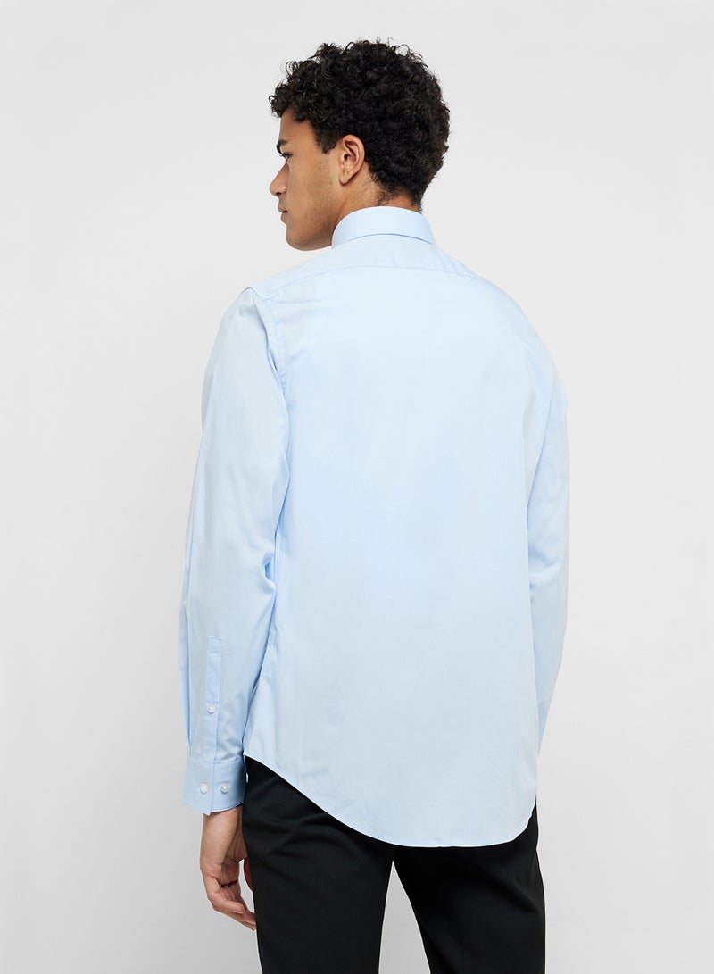 CALVIN KLEIN Regular Fit Stretch Poplin Dress Shirt - Image 2