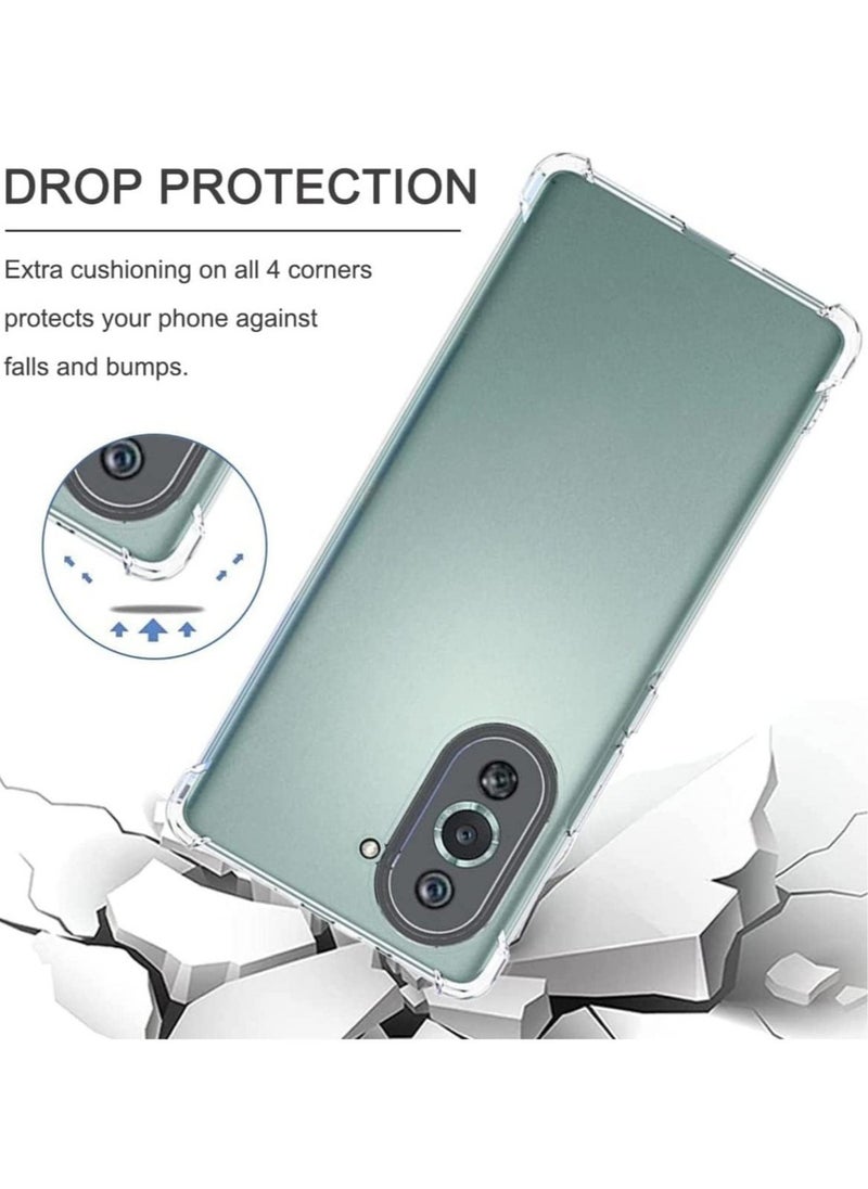 Raxoom Huawei Nova 10 Pro Clear Cover Case soft TPU Transparent Silicone Gel Back Protective Case shock Absorbent Reinforced Corner - Image 3