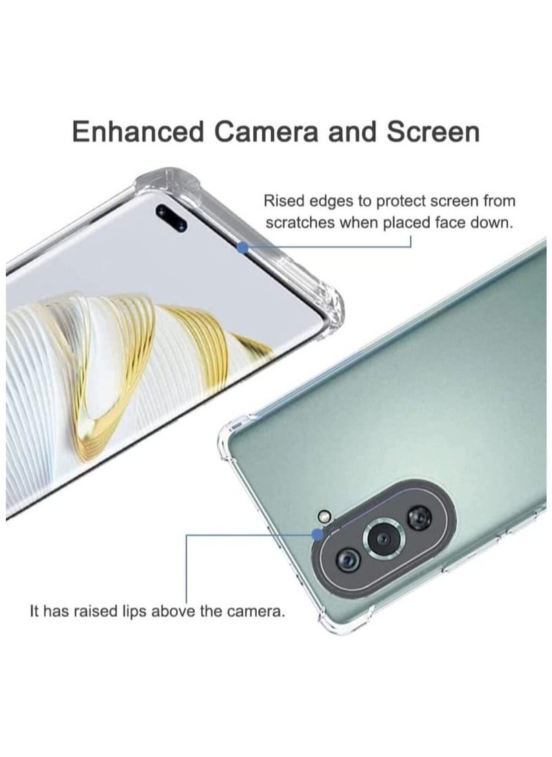 Raxoom Huawei Nova 10 Pro Clear Cover Case soft TPU Transparent Silicone Gel Back Protective Case shock Absorbent Reinforced Corner - Image 2