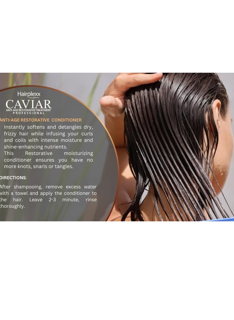 Hairplexx - Hairplexx Caviar Anti Age Restorative Hair Conditioner for Nourishing & Replenishing 300ml - Image 1
