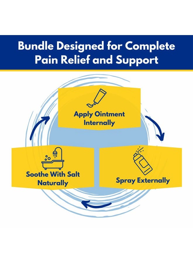 Doctor Butler's Hemorrhoid Treatment Bundle - Includes Hemorrhoid & Fissure Ointment with Lidocaine, Hemorrhoid Spray with Witch Hazel, and Epsom Bath Salts to Help Reduce Irritation - Image 3