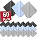 Zeefpod 60Pack Microfiber Cleaning Cloths for Glasses 6x7 Inch Premium Lens Cleaning Cloth for Screens Cameras Eyeglasses Cell Phone LCD TV ScreensBlackGrey and Light Blue - Image 1