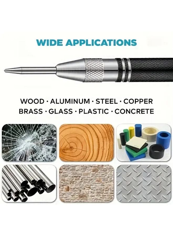 1pc Adjustable Spring Loaded Automatic Center Punch with Tungsten Steel Tip for Woodworking - Image 4