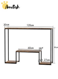 AnneFish 120*30*90cm 3Tier Console Table Sofa Table with Storage Shelf and Entryway Table for Couch Hallway Entrance Living Room  - Image 2