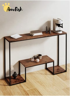 AnneFish 120*30*90cm 3Tier Console Table Sofa Table with Storage Shelf and Entryway Table for Couch Hallway Entrance Living Room  - Image 4