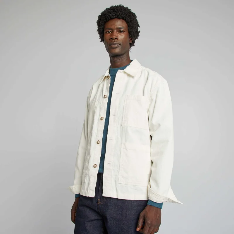 Velvet Regular-Fit Overshirt White