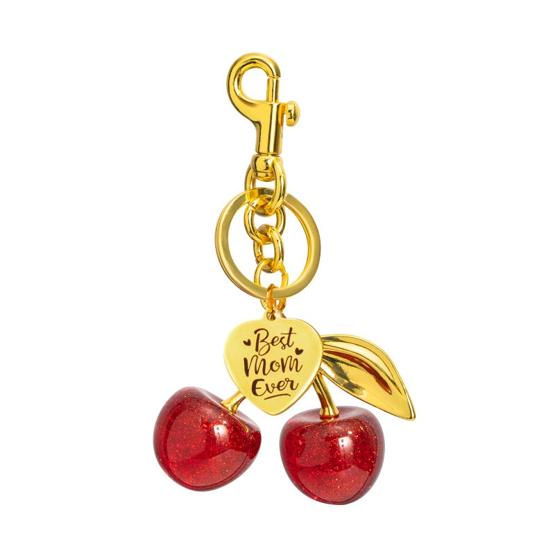 Poitvd Cherry Keychains Bag Charms Purse for Mom from Daughter Son, Car Key Chains Women Cute Gifts for Birthday Mothers Christmas Valentine Bag Purse Accessory - Image 1