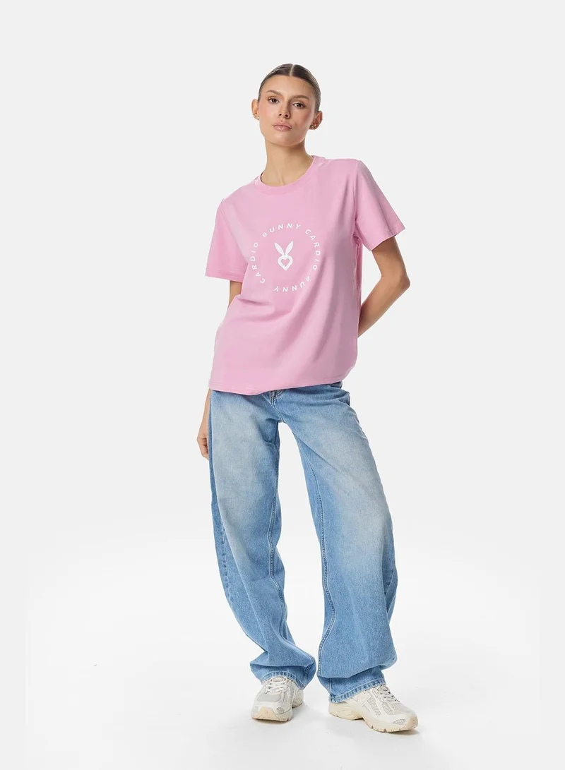 Cardio Bunny Cardio Bunny Signature Circular Logo Tee