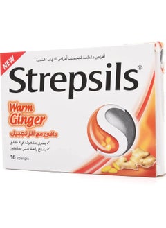 Strepsils Soothing Tablets To Relieve The Symptoms Of Laryngitis, Warm Ginger, 16 Lozenges 
