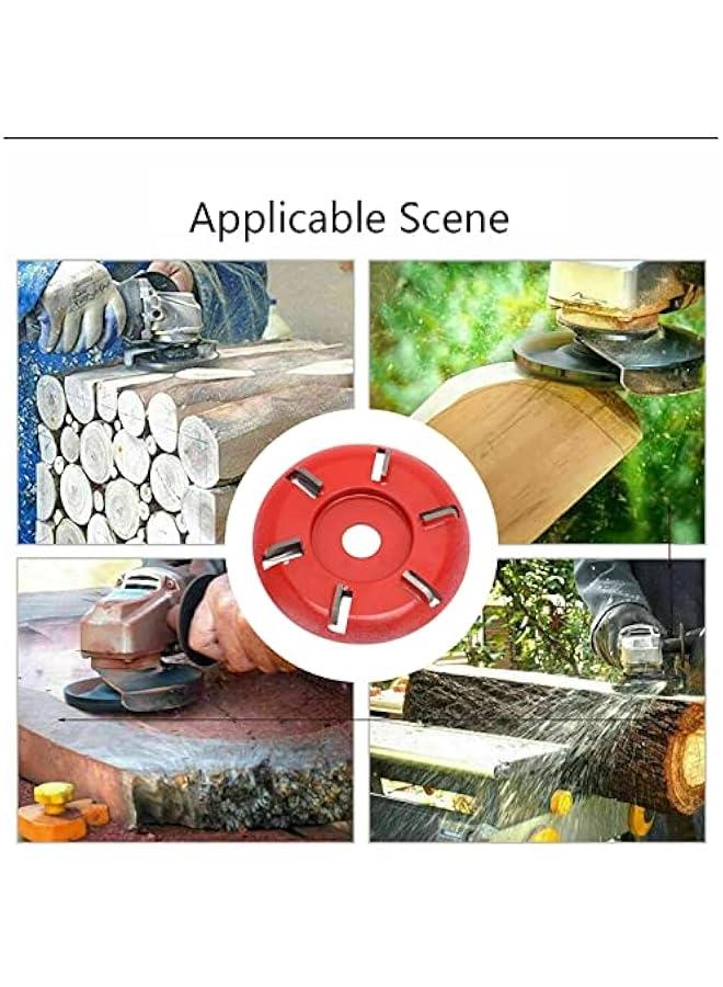 Upgraded 6 Teeth Wood turb0 Carving Disc Set , Wood Carving Disc 6 Teeth Grinder Wheel Disc Angle Grinder Chainsaw Wheel Woodworking Disc Wood Shaping Wheel Chain Saw Disc Circular Saw Blade - Image 4
