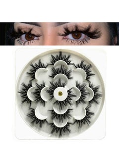 DAODER False Eyelashes Fluffy Faux Mink Lashes 3D Wispy Lashes 7 Pairs Pack Dramatic Long Thick Volume Fake Eye Lash Multipack  - Image 3