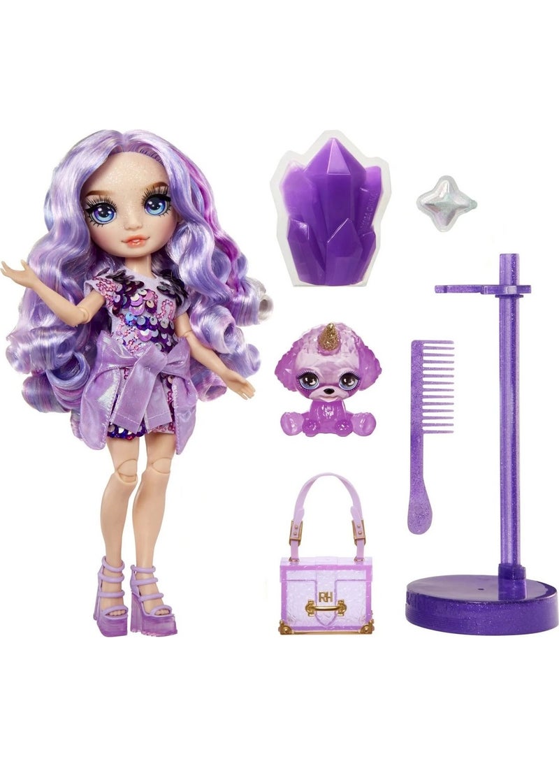 Toyfest - Rainbow High Violet Glitter Slime and Pet Series Doll - Image 1