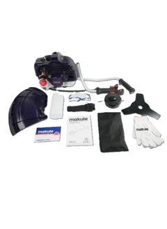makute 9000RPM Gasoline Brush Cutter with 51.7cc Engine Fuel Tank Capacity 1L 255mm Blade Width 440mm Cutting Width for gardening tasks lawn maintenance and More - QBC121-2  - Image 3