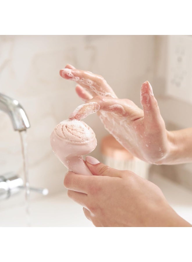 كيمايا تطهير الوجه تنظيف فرشاة ومدلك - للماء ، سونيك القابلة للشحن أداة العناية بالبشرة مع سيليكون صحية ، روز فوشيزيا - Image 2