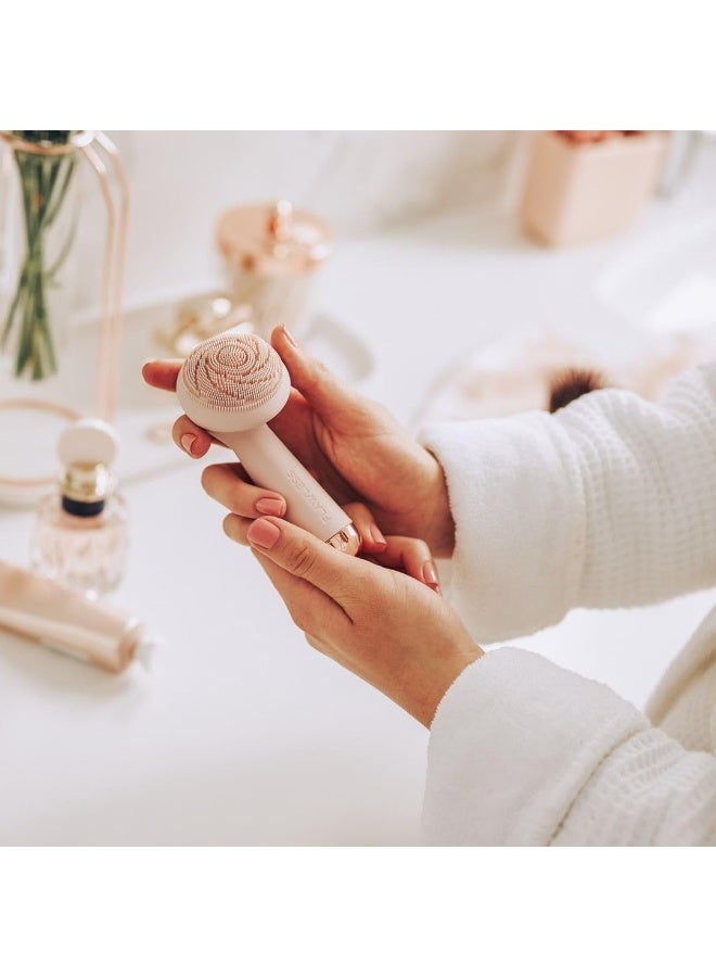 كيمايا تطهير الوجه تنظيف فرشاة ومدلك - للماء ، سونيك القابلة للشحن أداة العناية بالبشرة مع سيليكون صحية ، روز فوشيزيا - Image 4