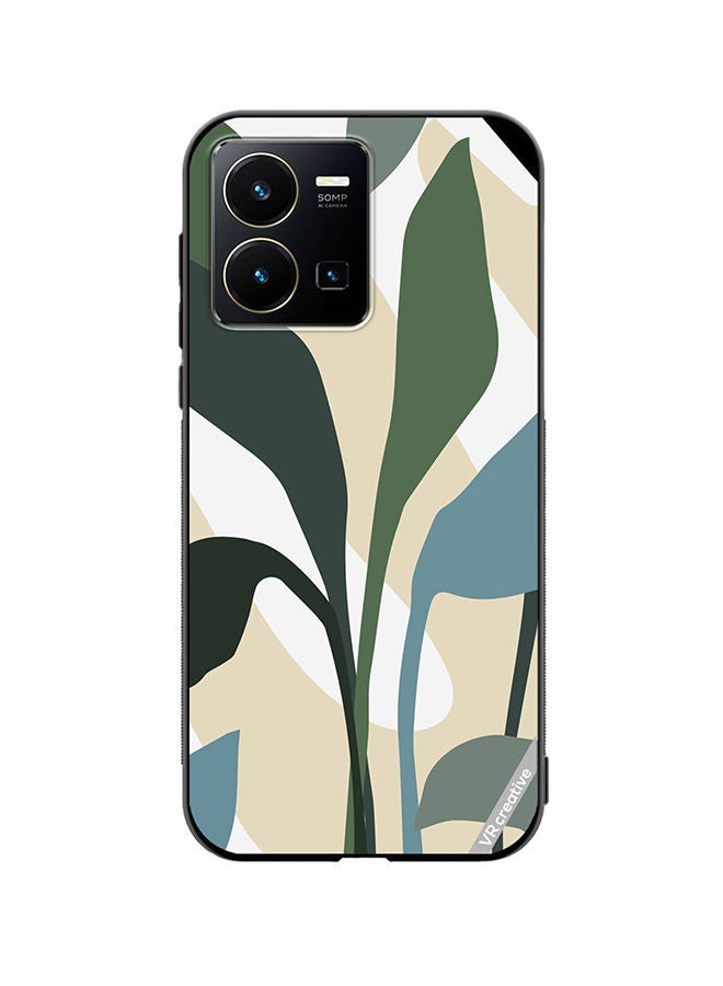 Protective Case Cover For Vivo Y35 Leaf Tropical Design Multicolour