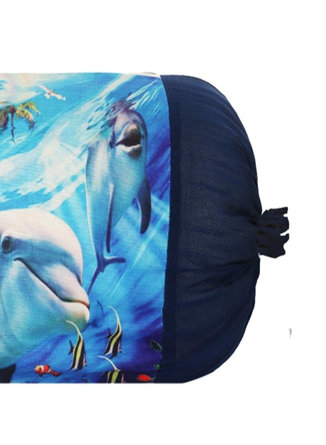 Kuber Industries Fish Design Cotton 4 Pieces Bolster Cover Set (Blue) - Image 2