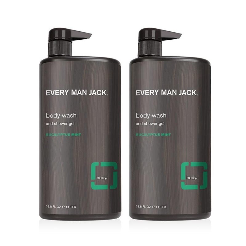 Every Man Jack Eucalyptus Mint Hydrating Mens Body Wash for All Skin Types - Cleanse, Nourish, and Hydrate Skin with Naturally Derived Ingredients - Paraben Free, Phthalate Free, Dye Free - 33.8oz - Image 2