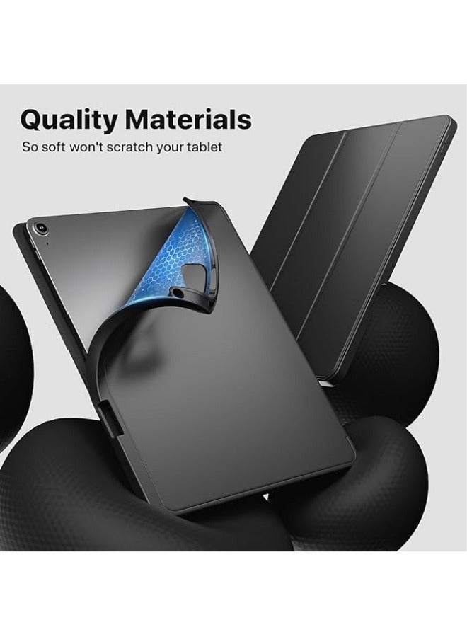 Case Compatible with iPad Air 13 Inch (M2) 2024, Trifold Stand Smart Cover Auto Wake with Pencil Holder Soft TPU Back for iPad Air 13 Inch - Image 4