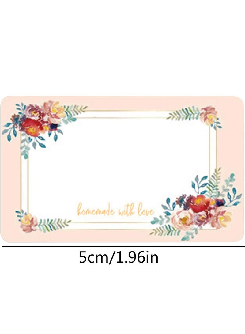 وونكت Floral Gift Wrapping Stickers Roll, 500 PCS Flower Pattern Labels, Decorative Packaging Seals for Envelope Seals, Wedding & Birthday Party Favors - Image 3