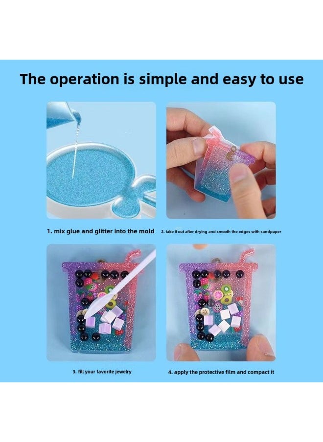 Generic - Crystal Glue Drops DIY Handmade Shake Music Making Material Bag Set Early Education Educational Creative Pendant For Children-Color:708b-2 Dessert Hanging Crystal Glue-Specifications:25.6x5x29.9cm - Image 1