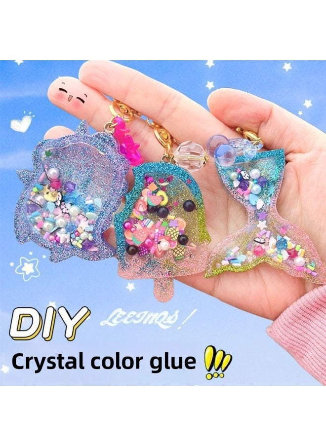 Generic - Crystal Glue Drops DIY Handmade Shake Music Making Material Bag Set Early Education Educational Creative Pendant For Children-Color:708b-2 Dessert Hanging Crystal Glue-Specifications:25.6x5x29.9cm - Image 1