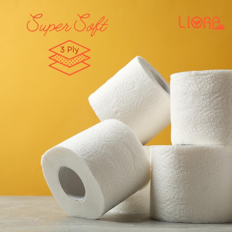 LIORA 3 Ply Toilet Tissue Paper Roll 10 in 1, Pack of 2, Soft Toilet Paper Rolls Multi layer, Highly Absorbent Toilet papers Rolls, 235 Pulls/Roll (2,350 Sheets) - Image 4