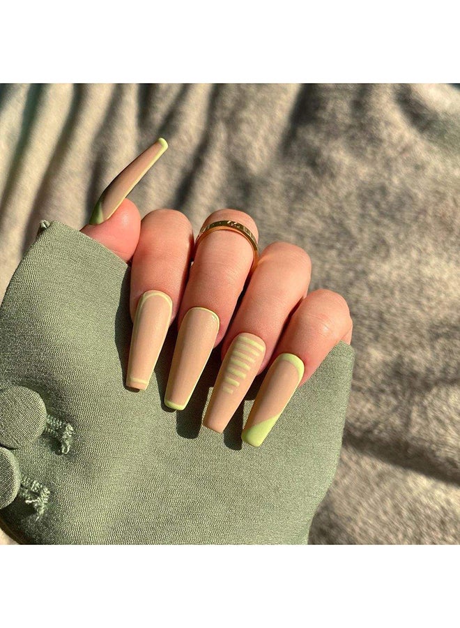 brunson False Nail Tips Long French Clear BLFCNT500 - Image 4