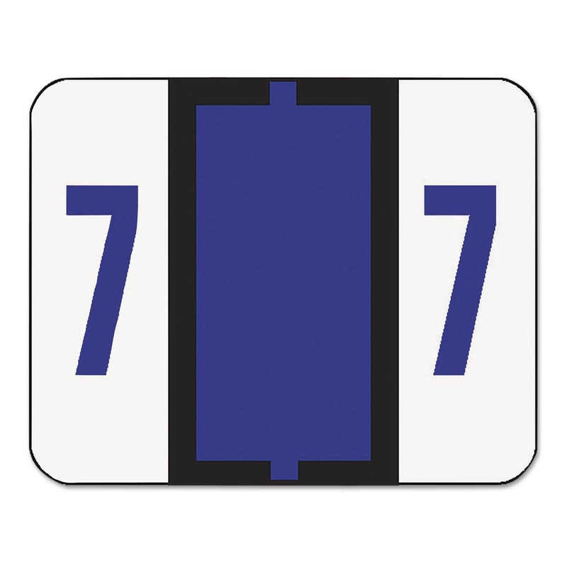 Smead BCCRN Bar-Style Color-Coded Numeric Label, 7, Label Roll, Purple, 500 Labels per Roll (67377) - Image 5